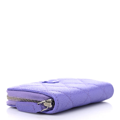 Chanel Caviar Quilted Incognito Zip Coin Purse Purple 4 of 9