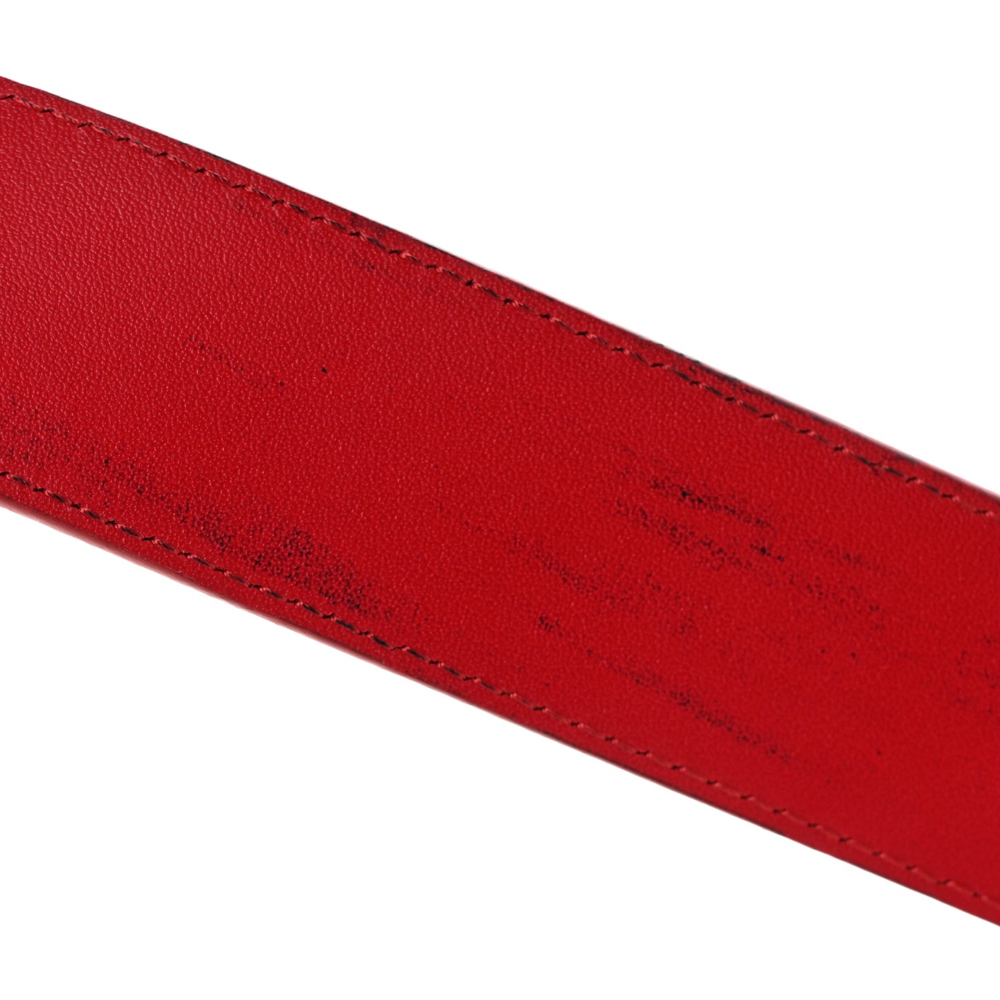 Calfskin 35mm LV New Wave Belt 80/32 Red