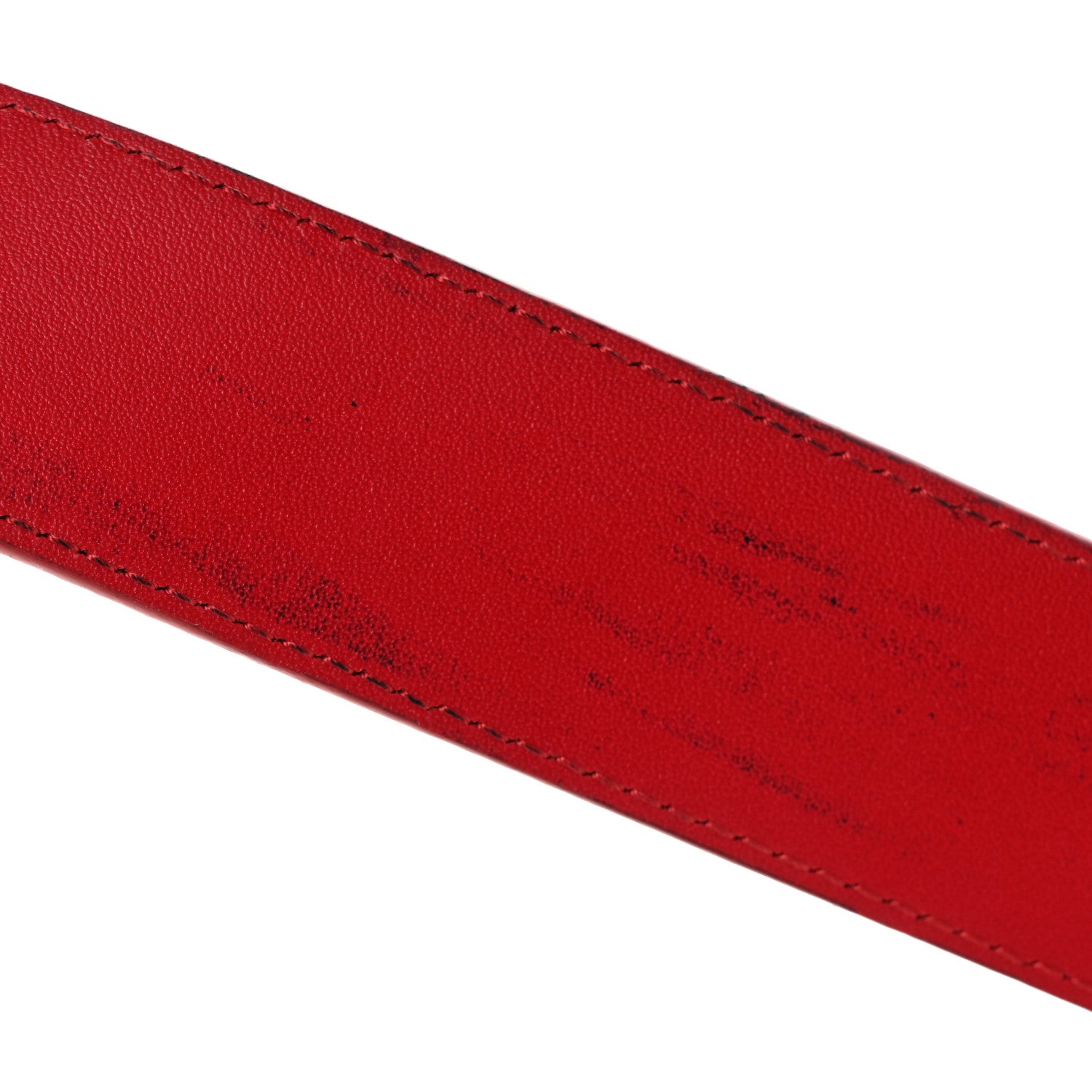 Louis Vuitton Calfskin 35mm LV New Wave Belt 80/32 Red 9 of 10