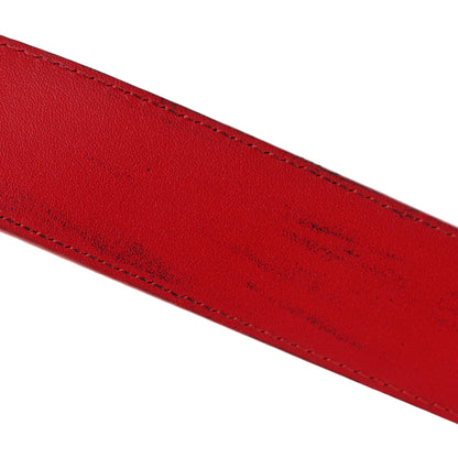 Louis Vuitton Calfskin 35mm LV New Wave Belt 80/32 Red 9 of 10