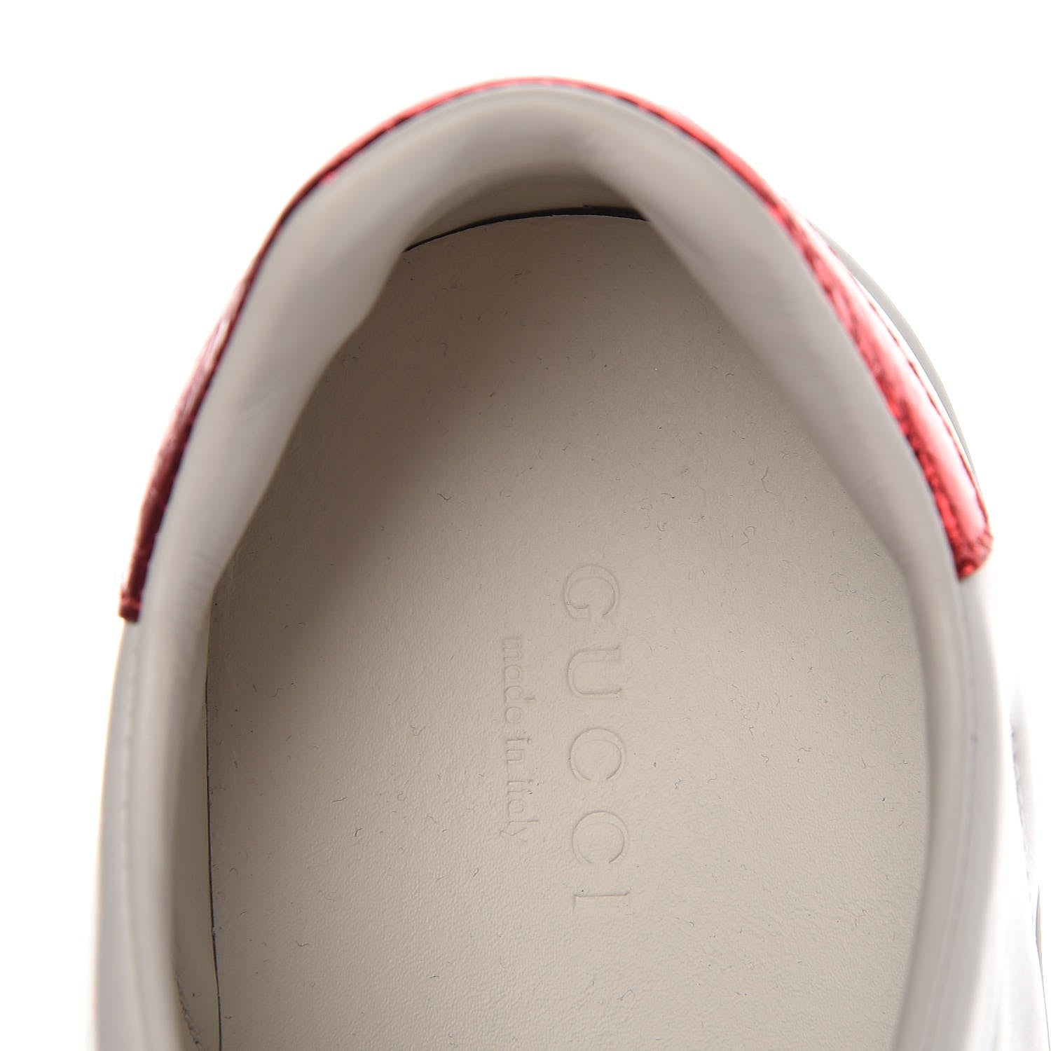 Gucci Calfskin Ayers Web Bee Embroidered Ace Sneakers 38.5 White 6 of 9