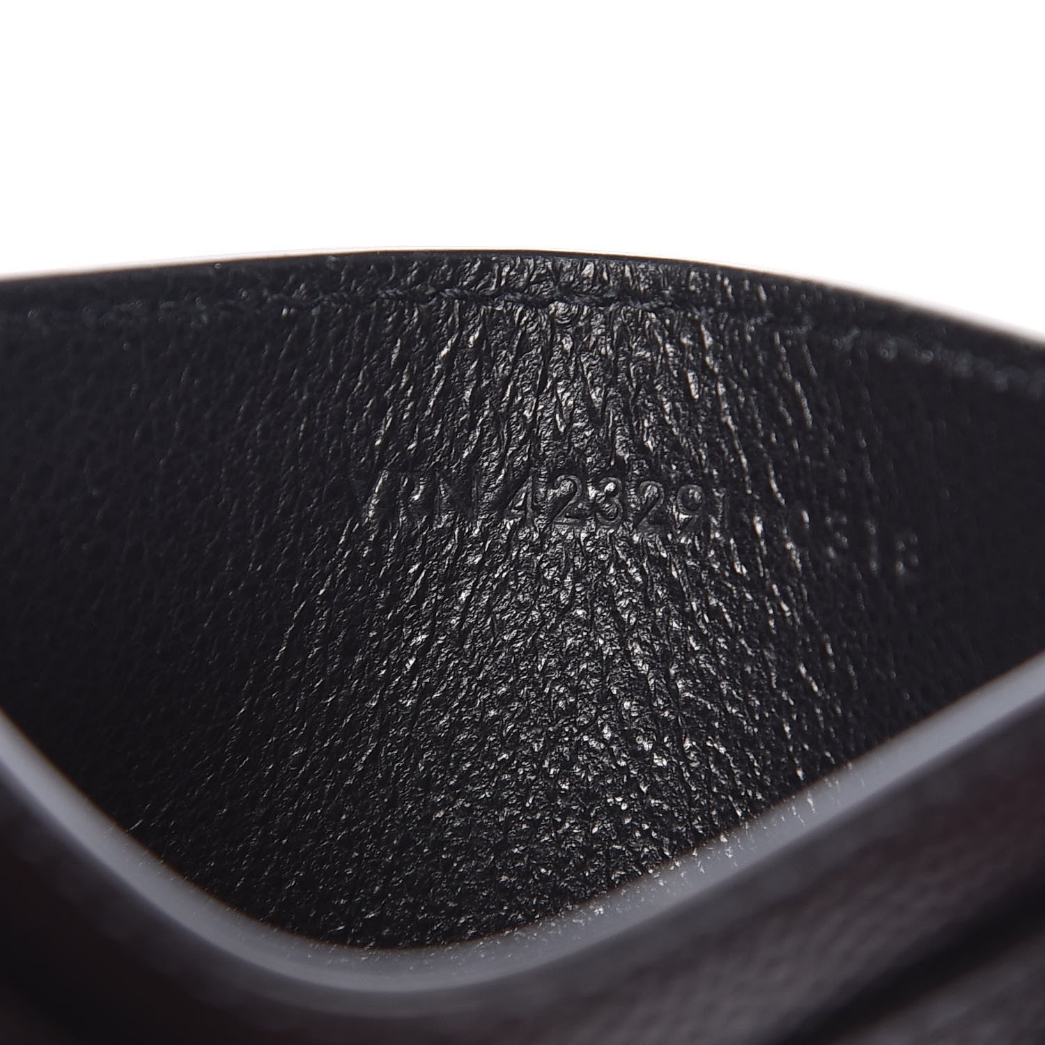 Saint Laurent Grain De Poudre Matelasse Chevron Monogram Credit Card Case Black 7 of 8