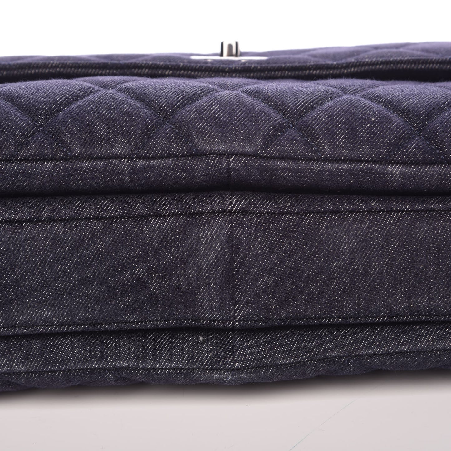 Denim Quilted Medium Trendy CC Flap Dual Handle Bag