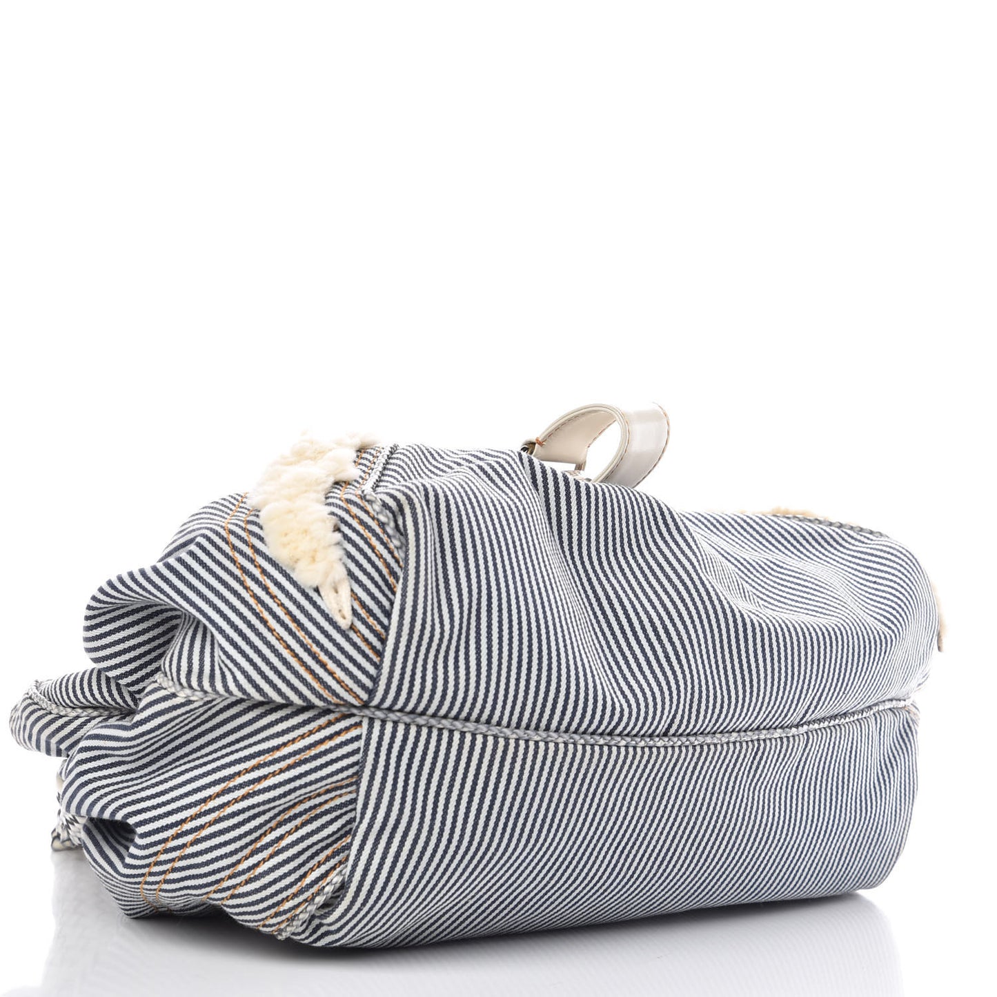 Denim Fur Striped Spy Blue