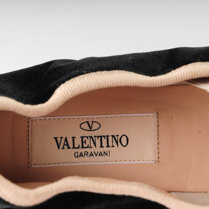 Valentino Garavani Velvet Rockstud Cross Strap Ballerina Flats 40 Black 7 of 7