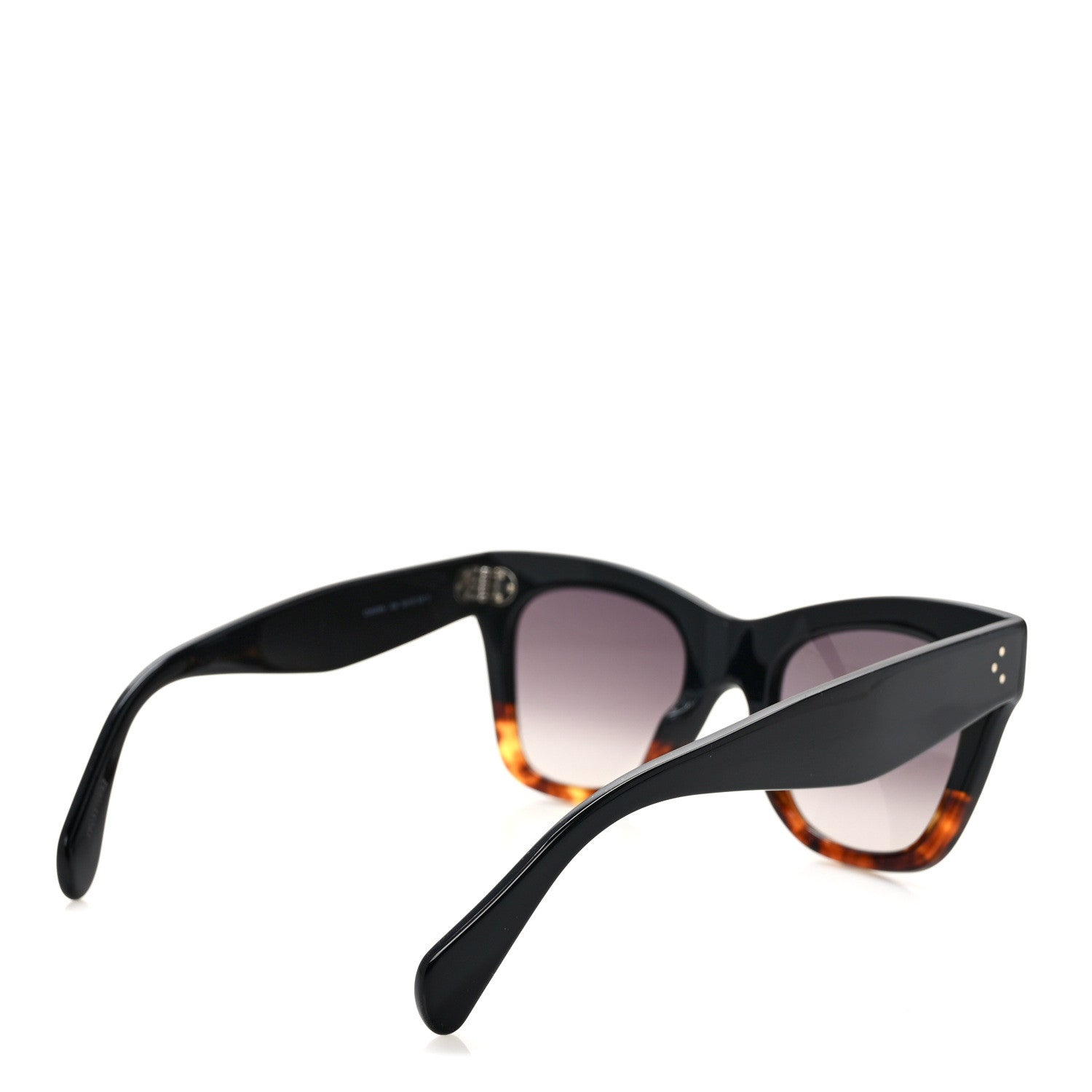 Celine Polarized Acetate Sunglasses CL4004IN Black Havana 4 of 7