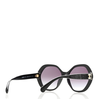 Chanel Acetate Sequin Round Sunglasses 5451-A Black 4 of 9