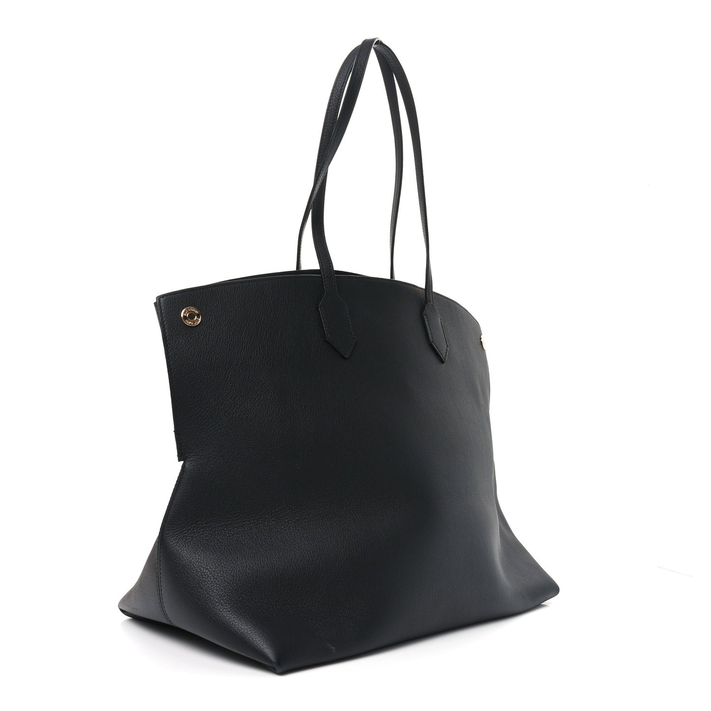 Calfskin Large Society Tote Black Black