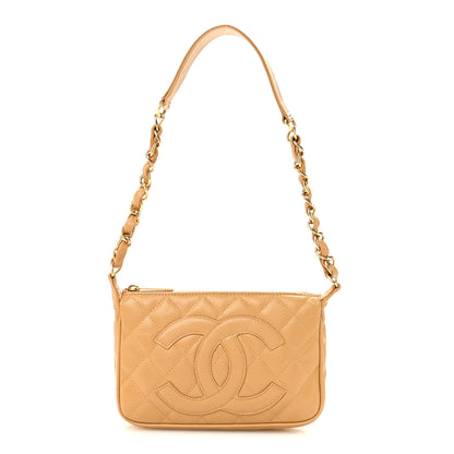 Chanel Caviar Quilted Timeless CC Shoulder Bag Beige 1 of 13