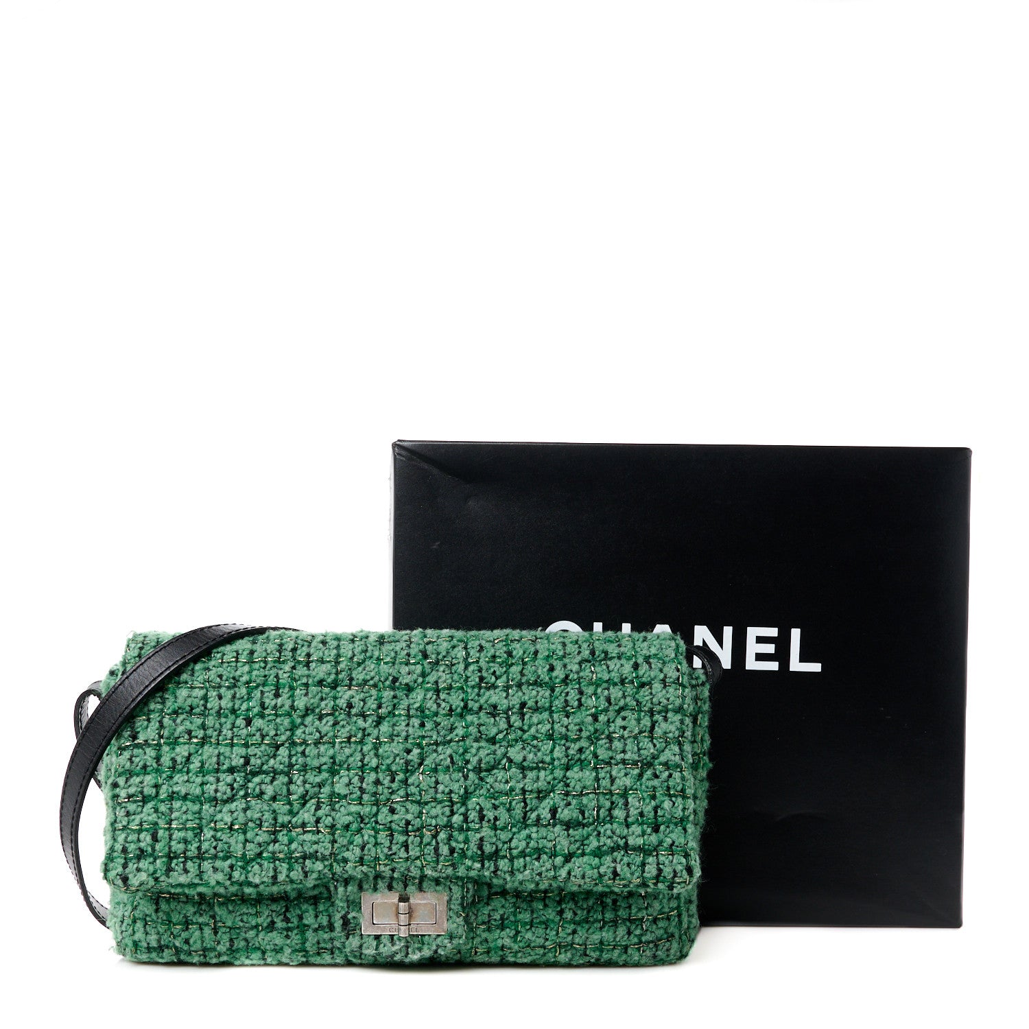 Chanel Tweed Easy 2.55 Reissue Flap Green 12 of 12