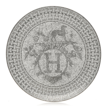 Hermes Porcelain Mosaique au 24 Platine Tart Platter 1 of 6