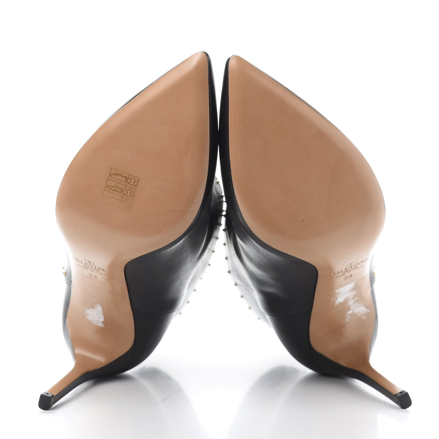 Calfskin Lovestud Ankle Boots 38 Black
