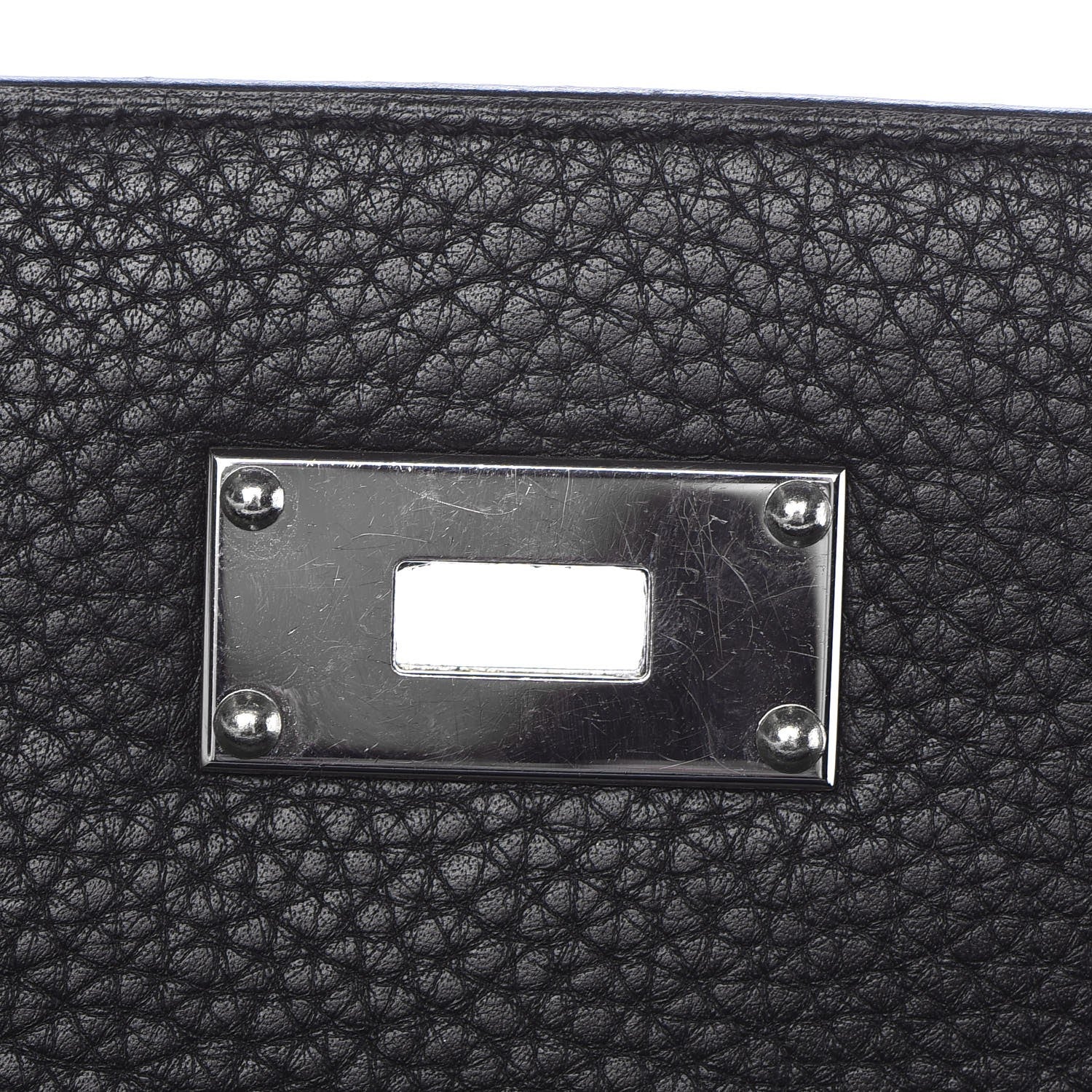 Hermes Taurillon Clemence Shoulder Kelly 40 Black 28 of 33