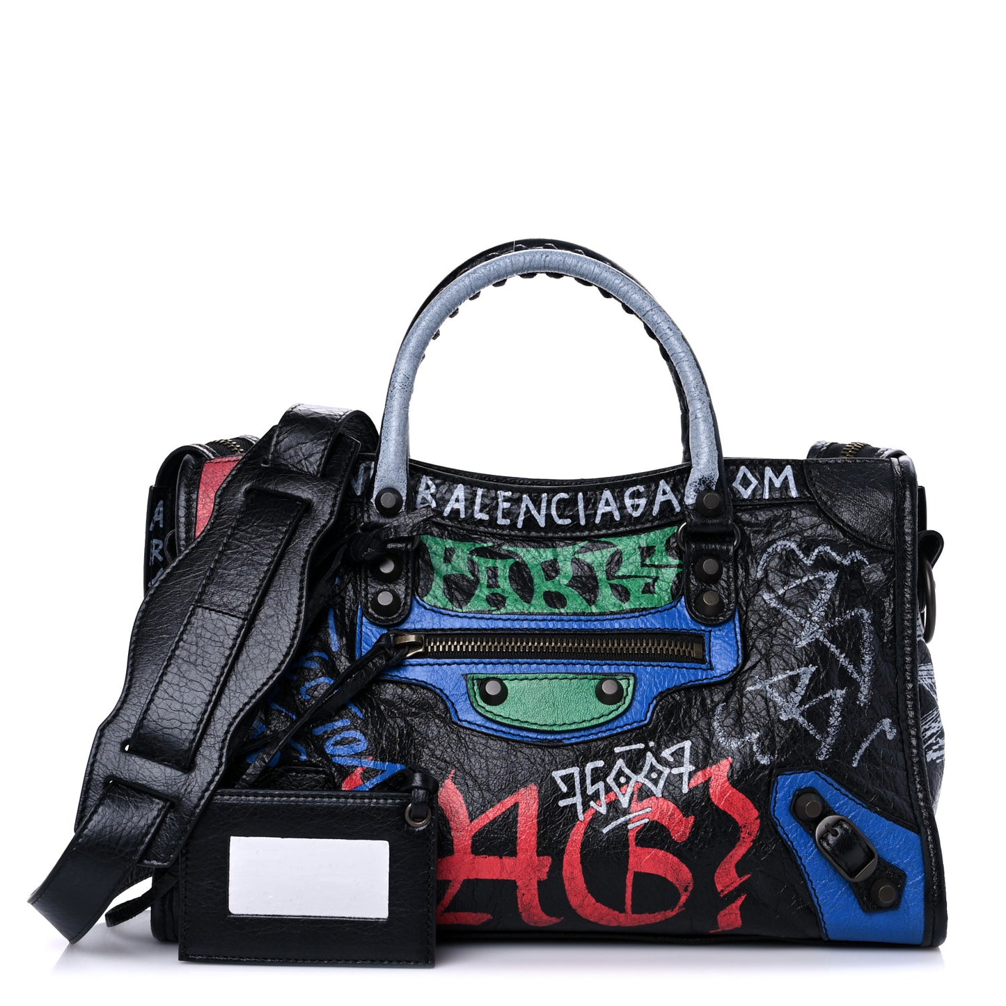 Agneau Graffiti All Over Classic Hardware S City Black Vert Rouge