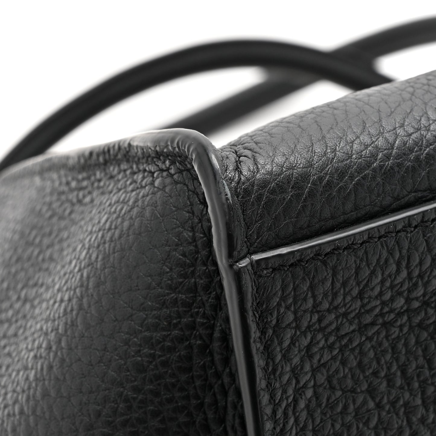 Supple Grained Calfskin Medium Big Bag Black