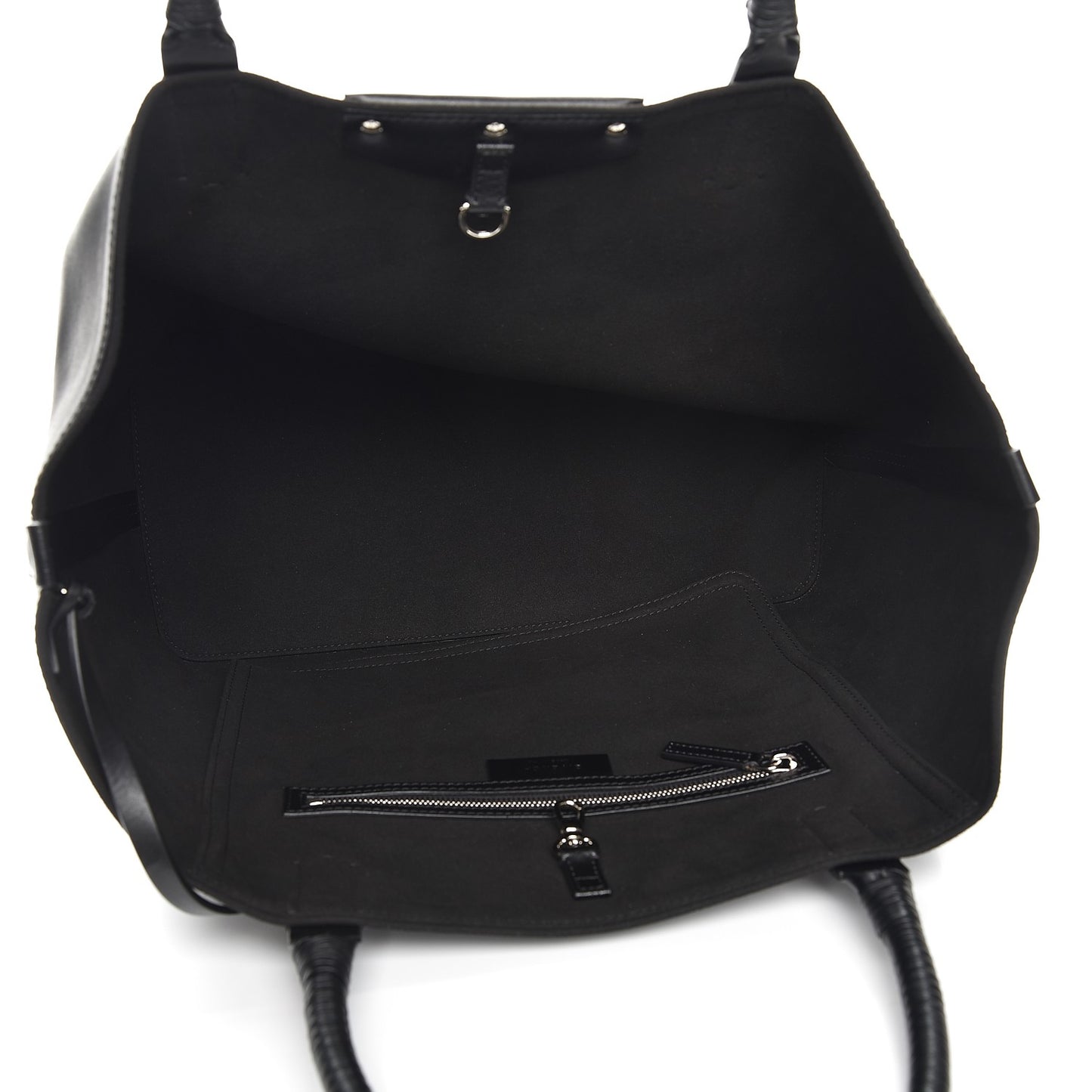 Calfskin Large Antigona Whipstitch Handle Tote Black