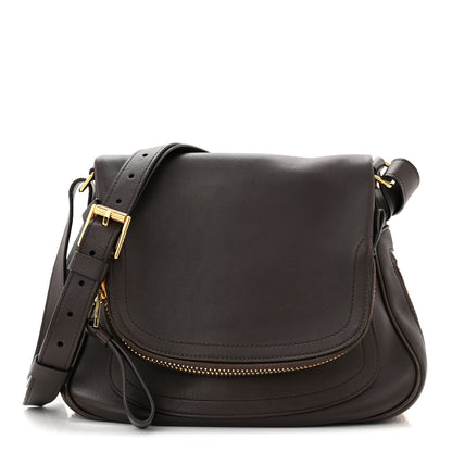 Tom Ford Grained Calfskin Medium Jennifer Crossbody Bag Brown 1 of 11