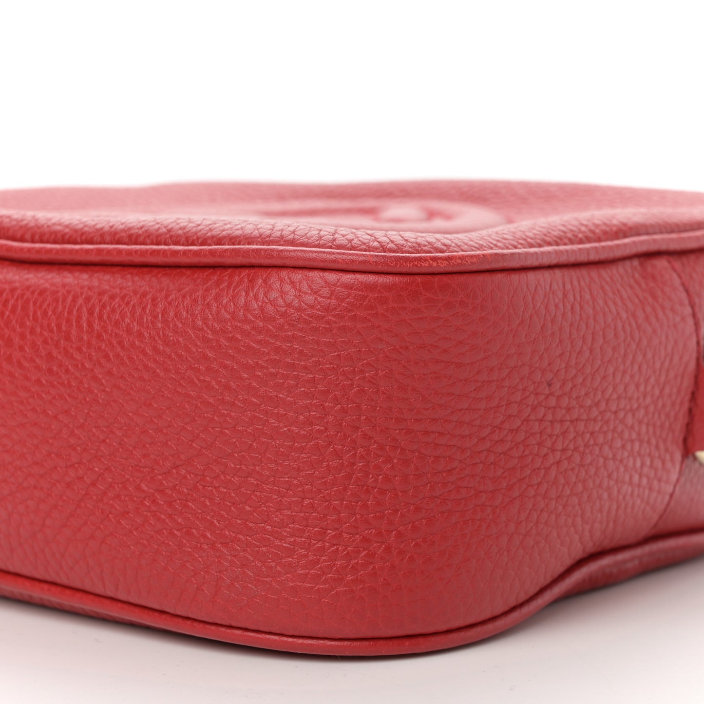 Pebbled Calfskin Small Soho Disco Bag Tabasco Red