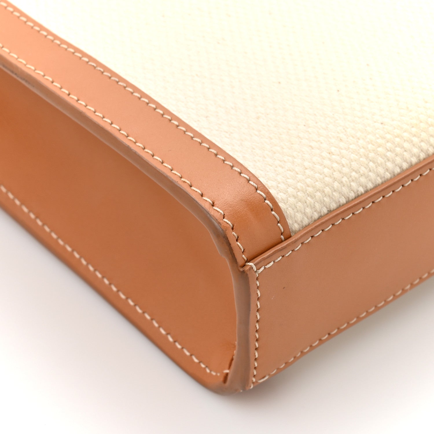 Celine Canvas Calfskin Mini Vertical Cabas Natural Tan 12 of 13