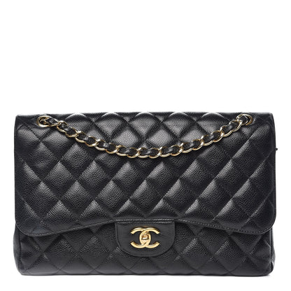 Chanel Caviar Quilted Jumbo Double Flap Black 1 of 11