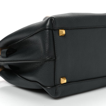 MCM Grained Calfskin Medium Milla Tote Phantom Grey 8 of 10