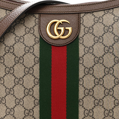 Gucci GG Supreme Monogram Web Small Ophidia Half Moon Hobo Brown 8 of 10