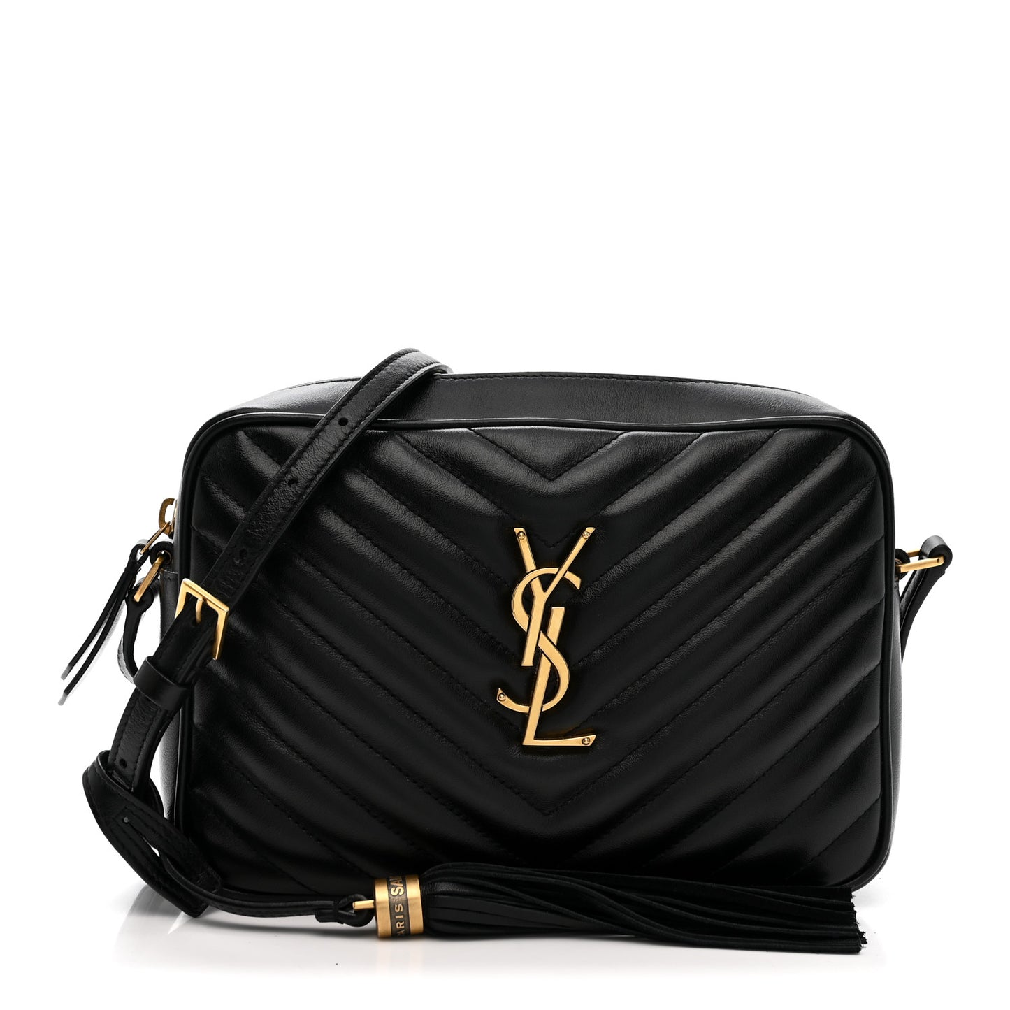 Calfskin Matelasse Monogram Lou Camera Bag Black