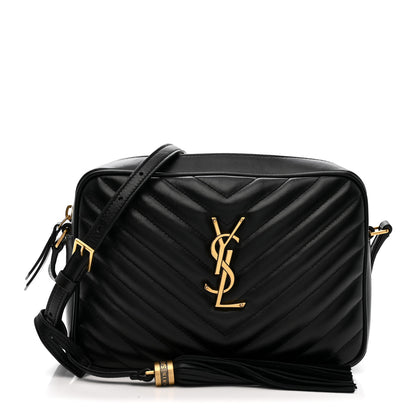Saint Laurent Calfskin Matelasse Monogram Lou Camera Bag Black 1 of 10