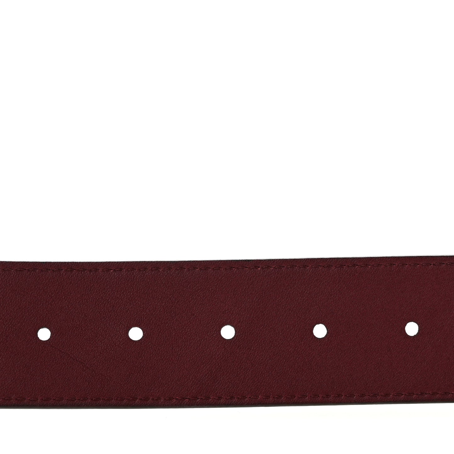 Moon Calfskin Nickel Double G 40mm Belt 75 30 Strong Red