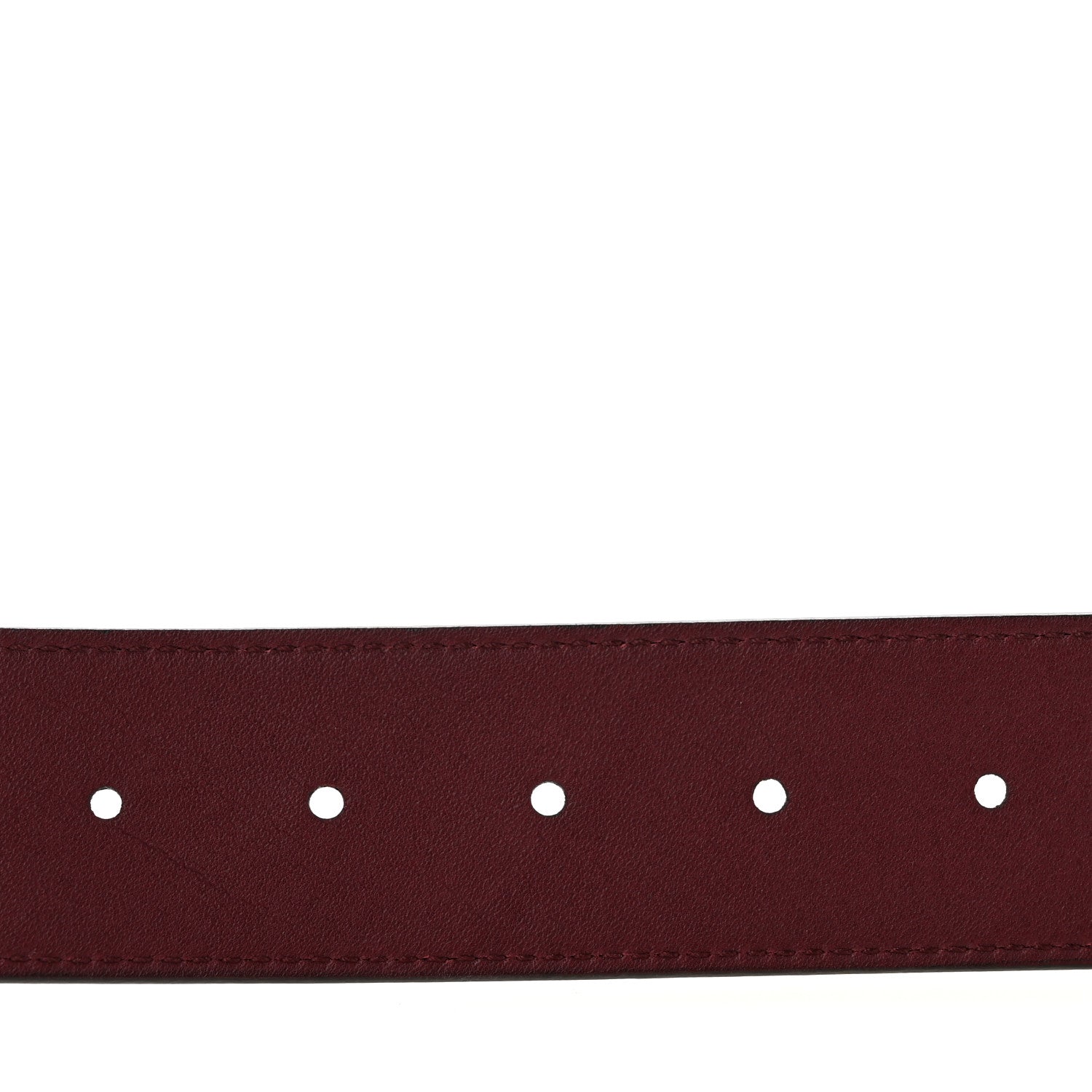 Gucci Moon Calfskin Nickel Double G 40mm Belt 75 30 Strong Red 4 of 7