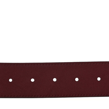 Gucci Moon Calfskin Nickel Double G 40mm Belt 75 30 Strong Red 4 of 7
