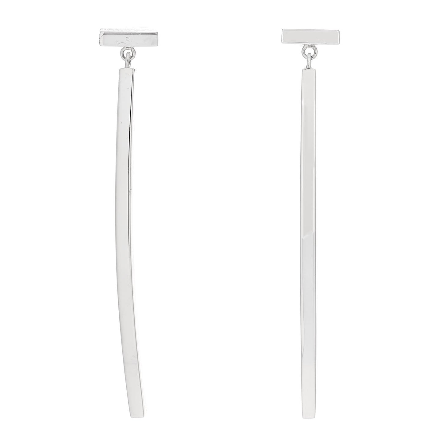 Sterling Silver T Wire Bar Earrings