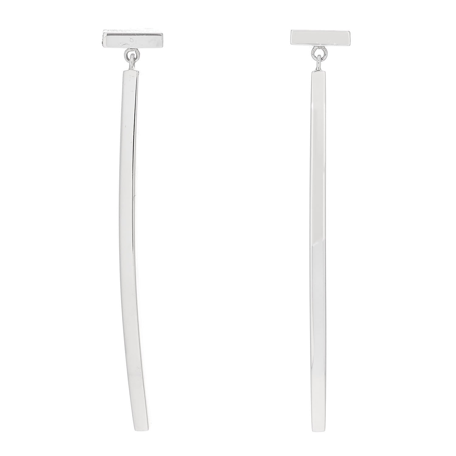Tiffany Sterling Silver T Wire Bar Earrings 1 of 4
