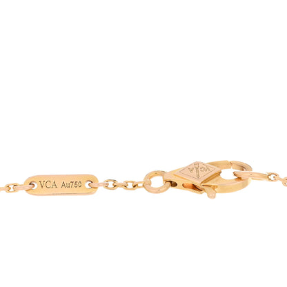 Van Cleef & Arpels 18K Rose Gold Carnelian Sweet Alhambra Bracelet 5 of 9