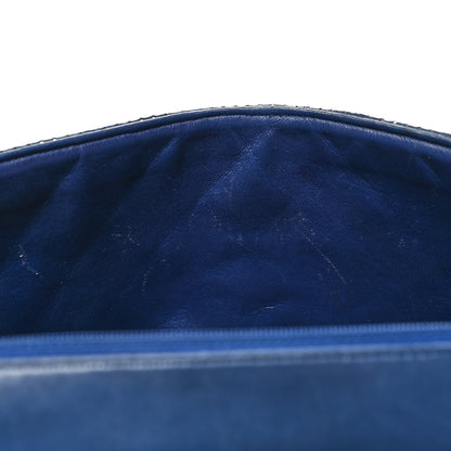Chanel Lambskin Perforated Jumbo Single Flap Blue 16 of 19