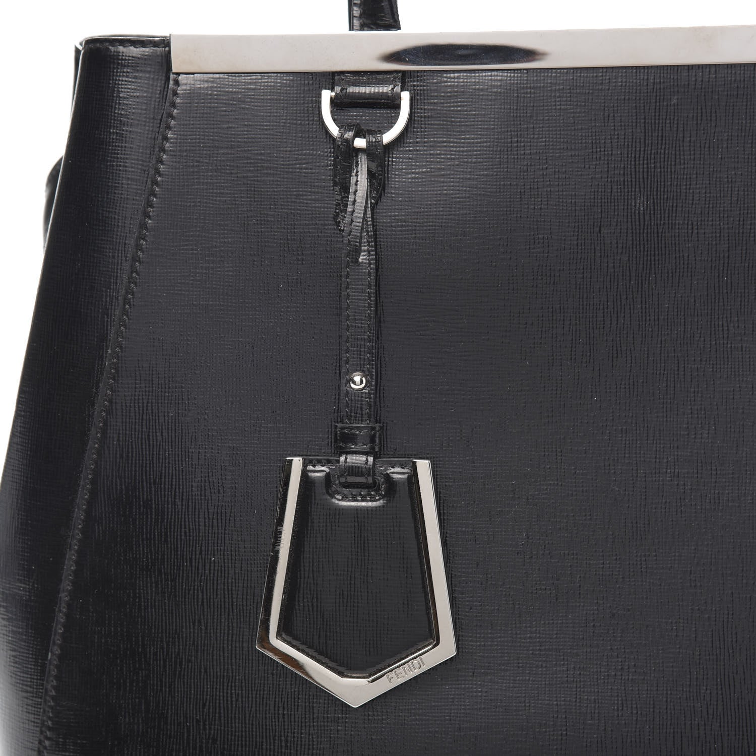 Fendi Patent Vitello Elite Regular 2Jours Tote Black 11 of 11