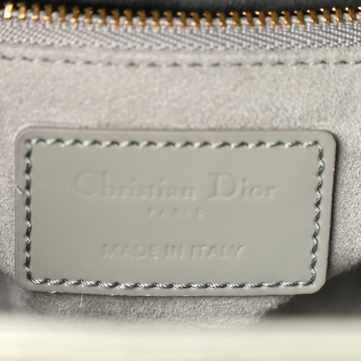 Christian Dior Patent Cannage Mini Lady Dior Grey Stone 6 of 10