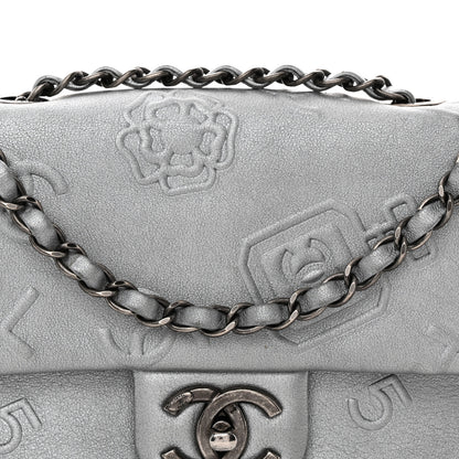 Chanel Metallic Lambskin Symbols Medium Single Flap Silver 8 of 11