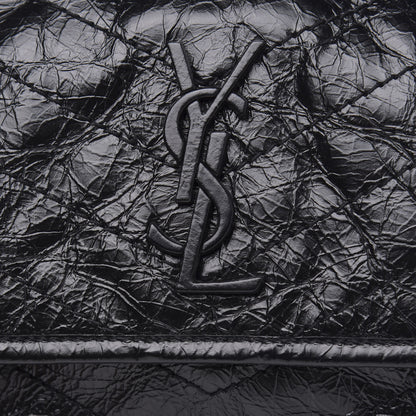 Saint Laurent Crinkled Calfskin Matelasse Monogram Large Niki Chain Satchel Black 11 of 11