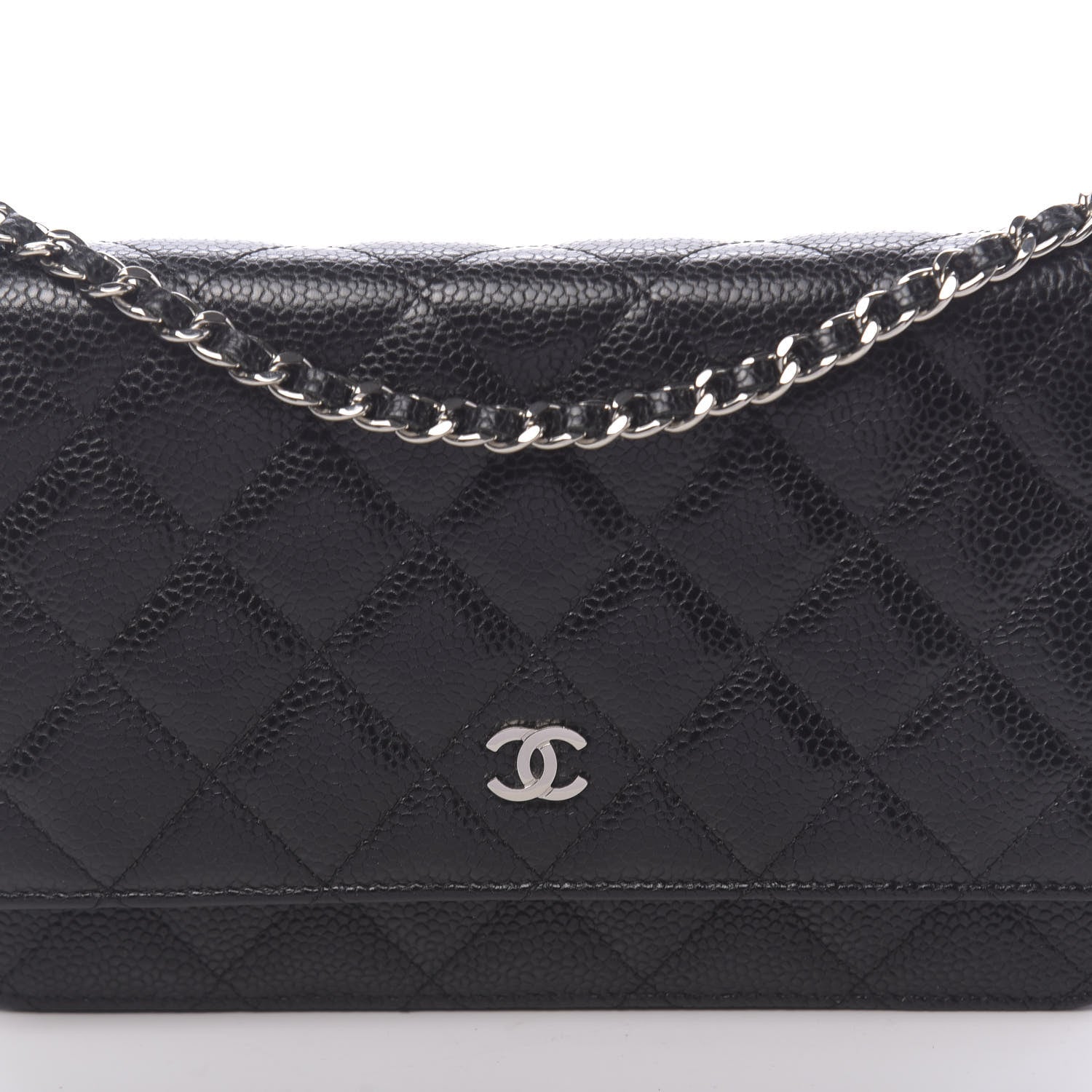 Chanel Caviar Quilted Wallet On Chain WOC Black 11 of 12