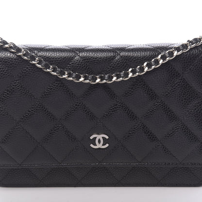 Chanel Caviar Quilted Wallet On Chain WOC Black 11 of 12