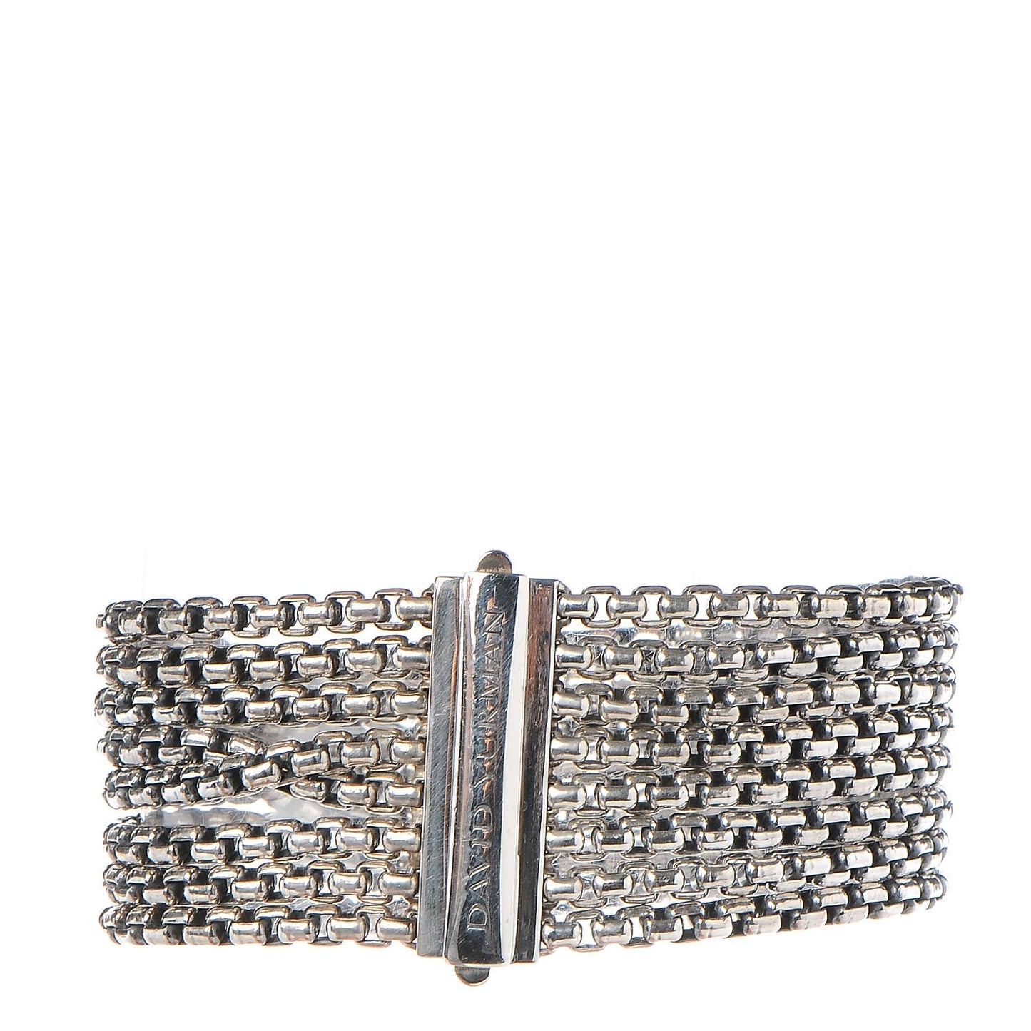 Sterling Silver Eight-Row Box Chain Bracelet