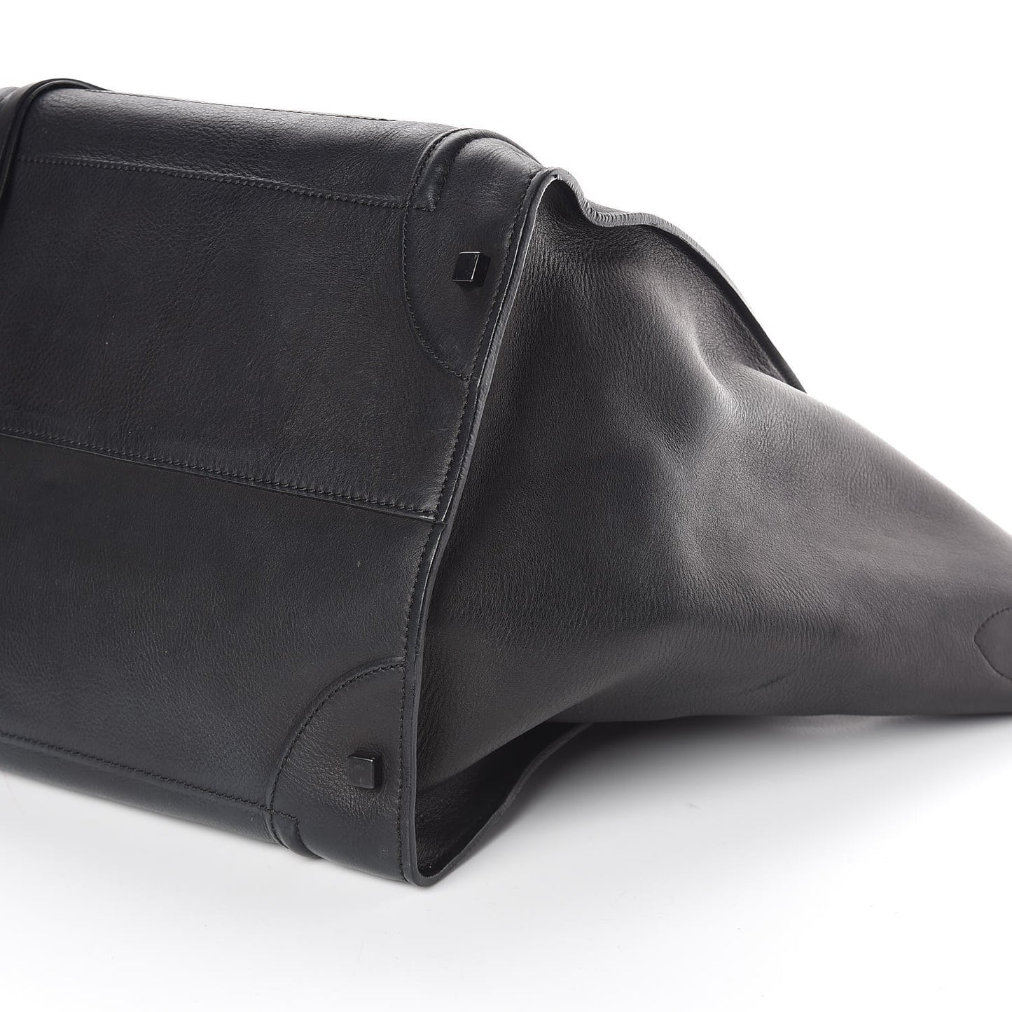 Supple Calfskin Large Phantom Luggage Black