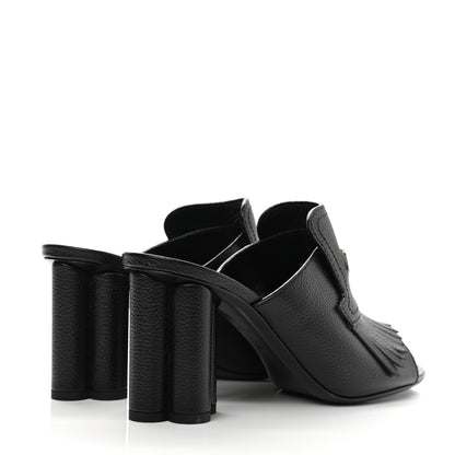 Louis Vuitton Calfskin Indiana Mule 39.5 Black 4 of 11