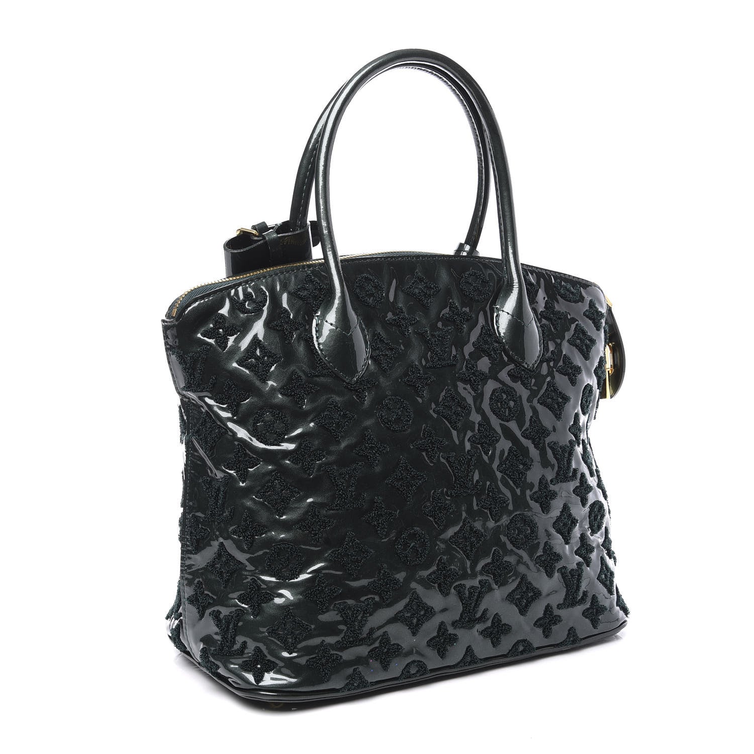 Louis Vuitton Patent Lambskin Fascination Lockit Vert Fonce 2 of 13
