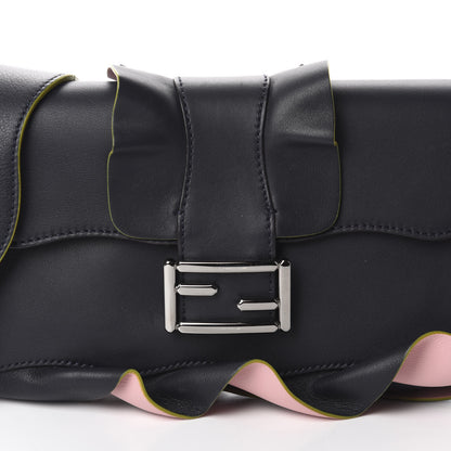 Fendi Calfskin Waves Baguette Blue Notte Pink 11 of 11