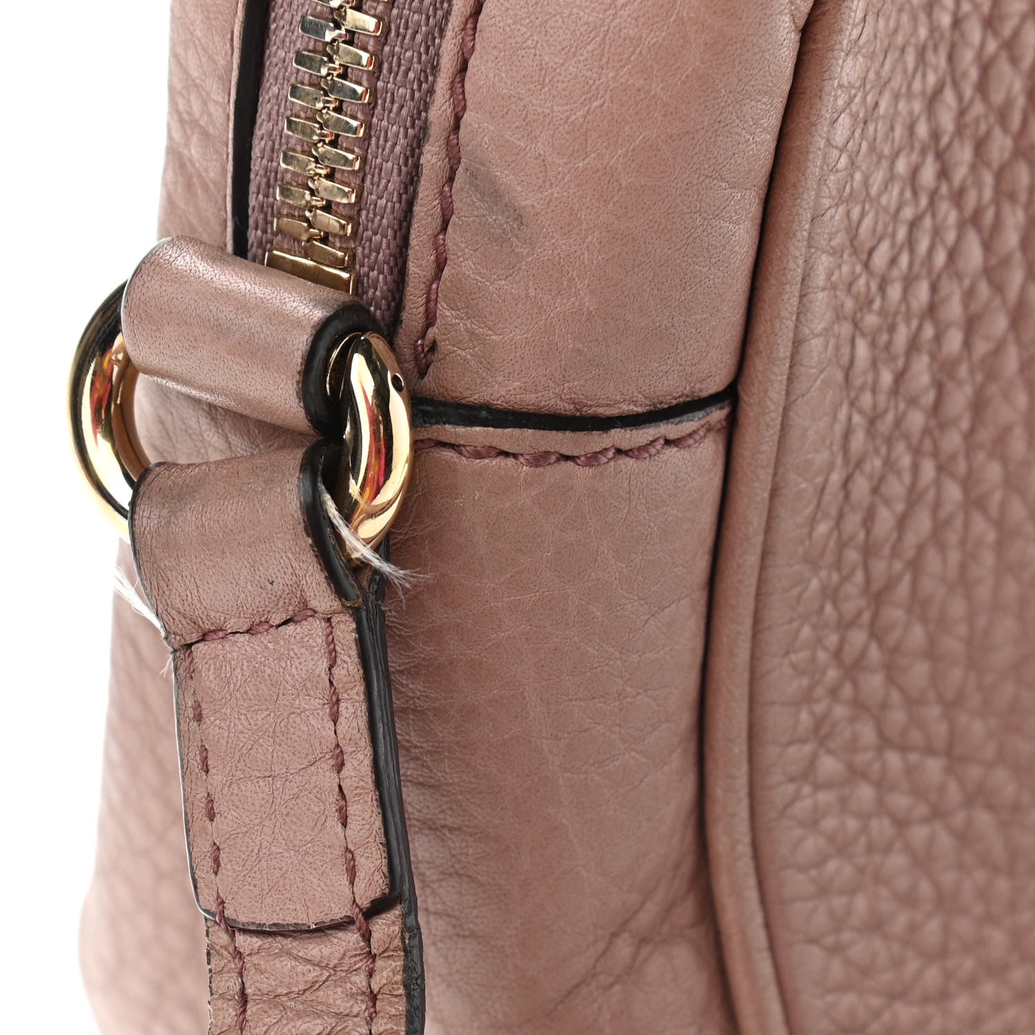 Gucci Pebbled Calfskin Small Soho Disco Bag Camelia 10 of 14