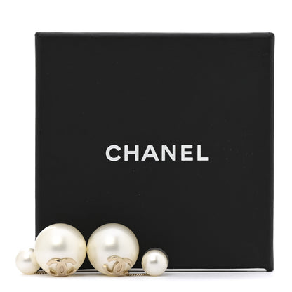 Chanel Pearl CC Drop Earrings Gold 7 of 7