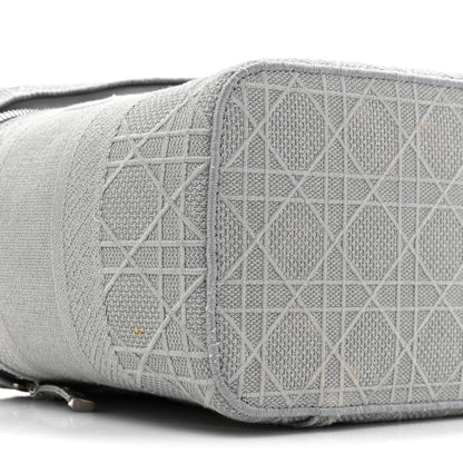Christian Dior Canvas Embroidered Cannage Diortravel Vanity Case Grey 8 of 11