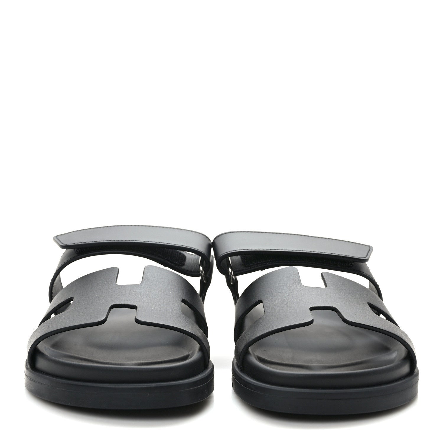 Hermes Calfskin Womens Chypre Sandals 36 Black 2 of 9